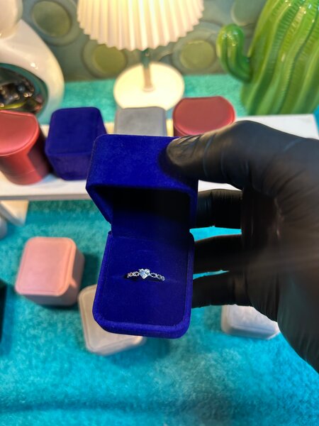 Bague de fiançailles coeur diamant