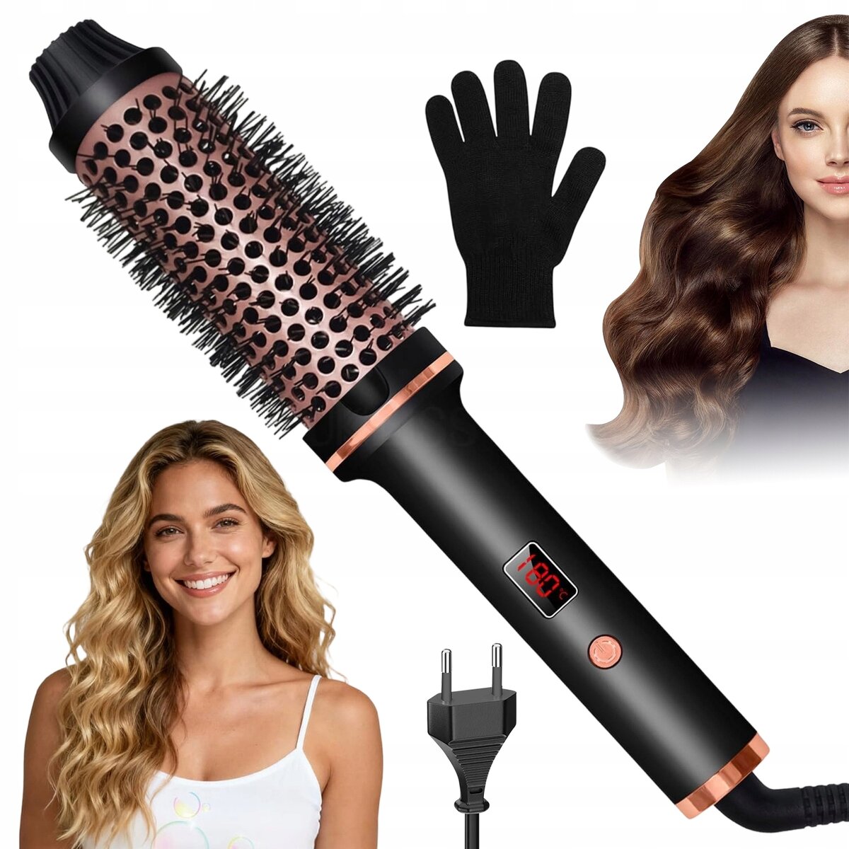 Peigne chauffant coiffant