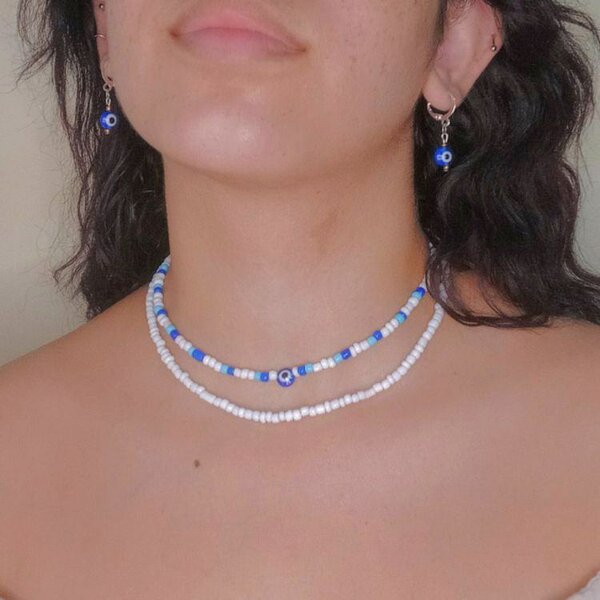 Collier perles bohème coloré