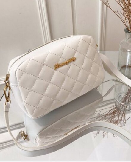 Sac bandoulière matelassé blanc