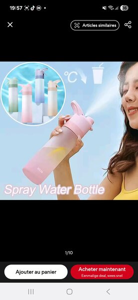 Bouteille d'Eau Pulvérisateur 650ml