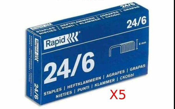 Paquet d agrafe 24/6 lot de 5
