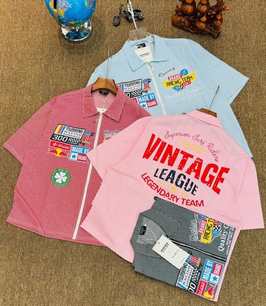 Chemise Vintage à Rayures Hommes