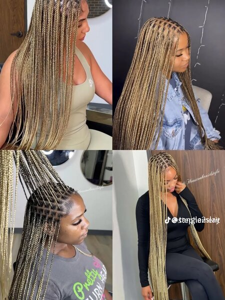 Tresses longues en mèches sans nœuds