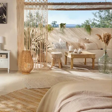 Lampe de Table Tressée Naturelle