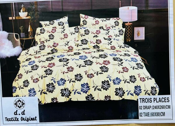 Parure de Lit Florale 3 Places
