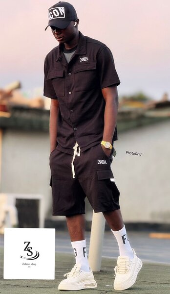 Ensemble décontracté noir homme