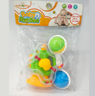 Baby Rattles and Teether Toys For Kids Rattle Set For Babies - 4 Pcs Pack