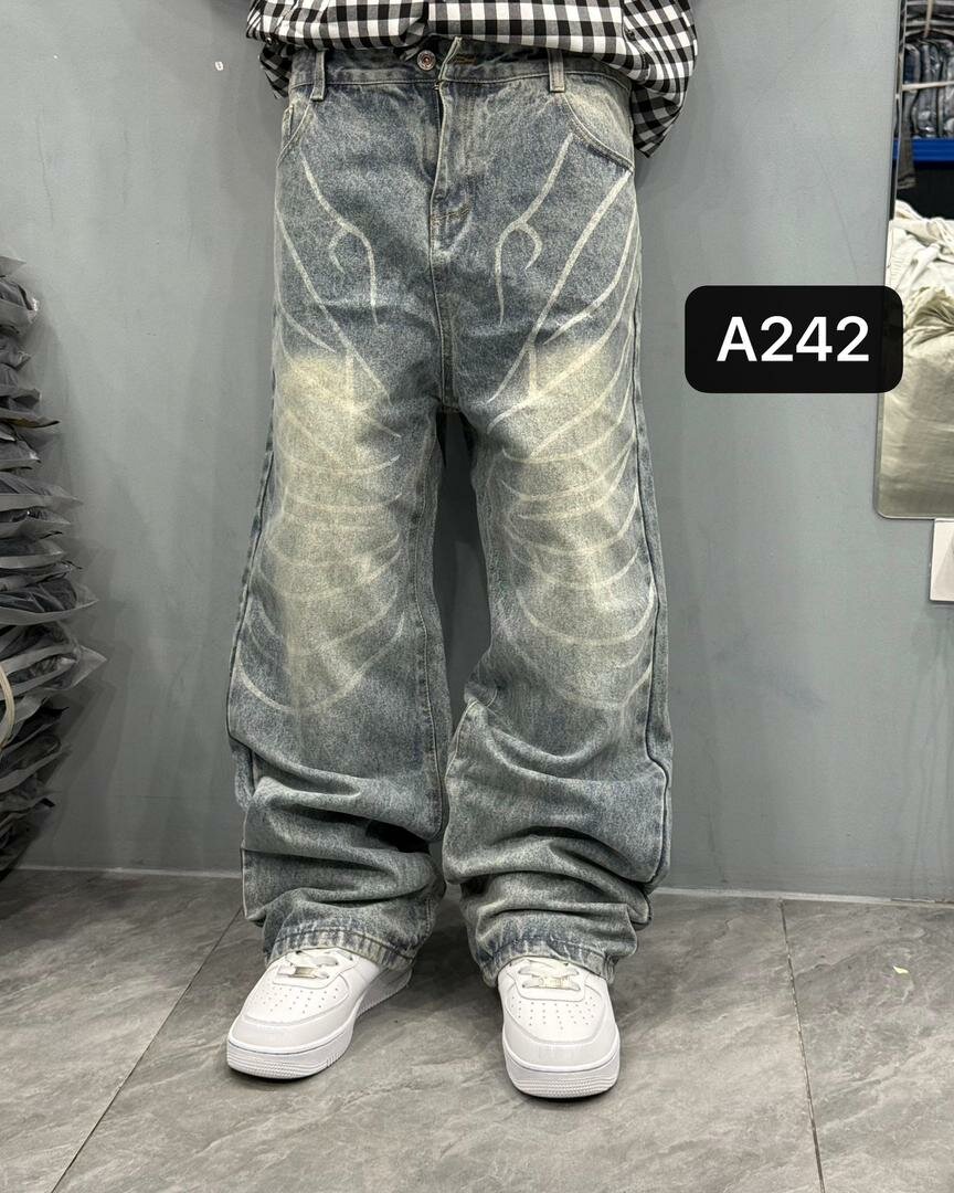 Jeans larges décontractés homme