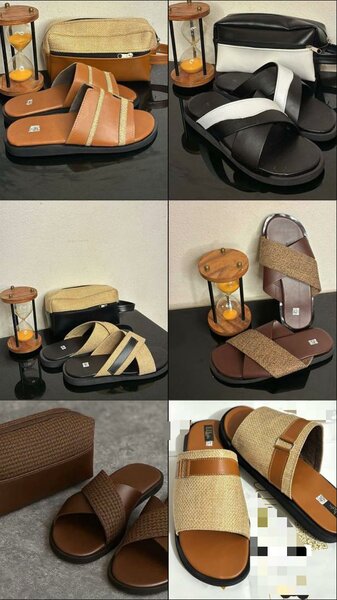 Sandales + pochette homme
