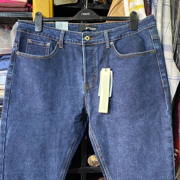 Mens Denim Plain Blue Jeans instock