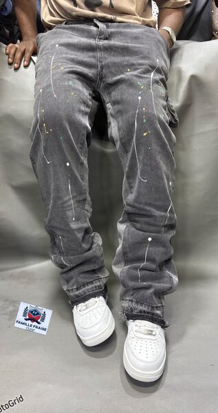 Jean gris style décontracté