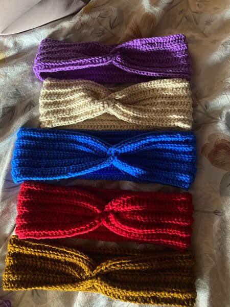 Bandeau en tricot coloré