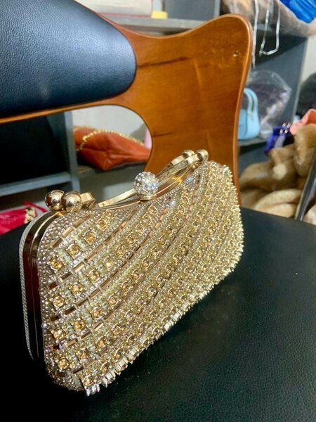 Gold handbag Clutch