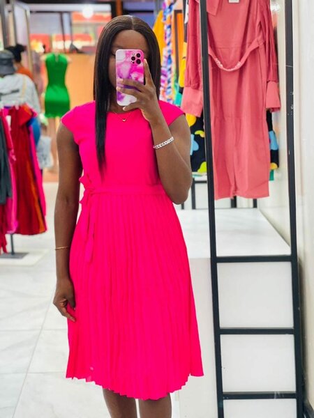 Women's summer dress, pleated skirt