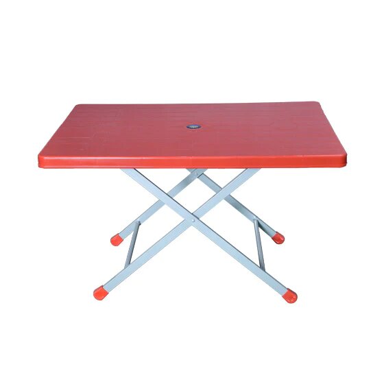 Plastic table folding