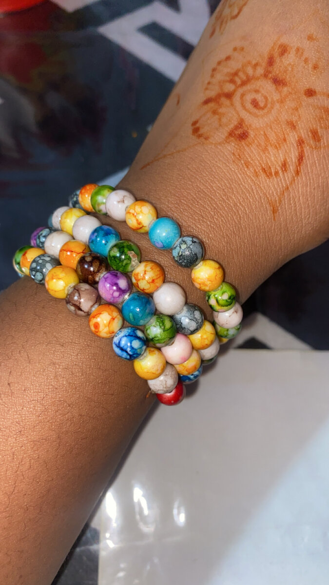 Bracelet perles colorées 4a500