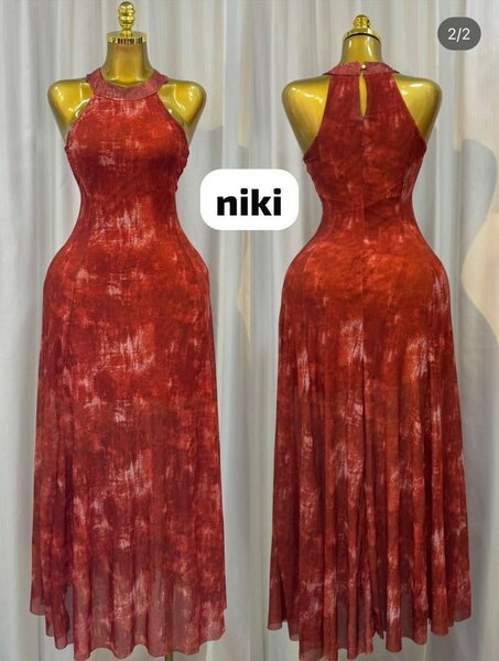 Robe longue élégante colorée