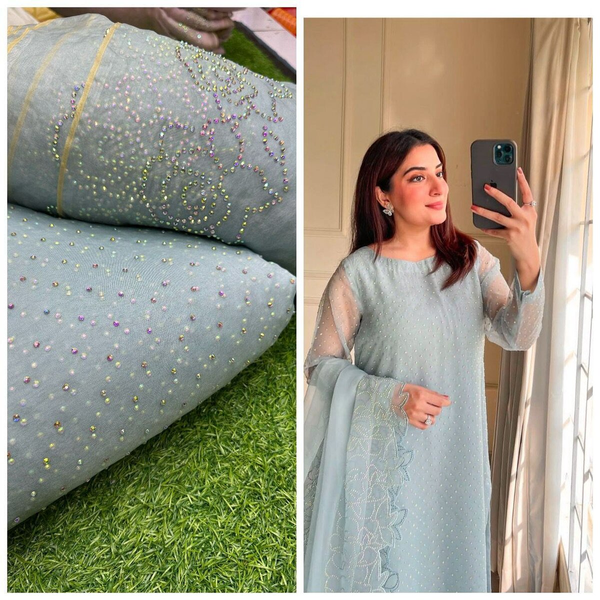 Pure soft organza shirt 3 pc,10 colours available dc free