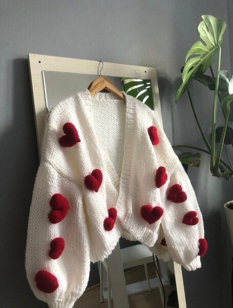 Cardigan fleuri en tricot
