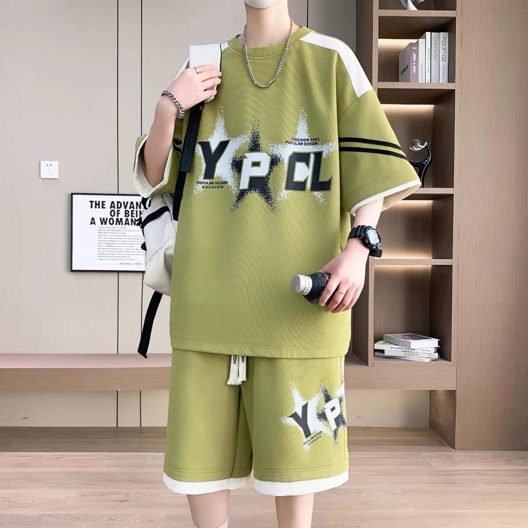 Ensemble rayé décontracté homme