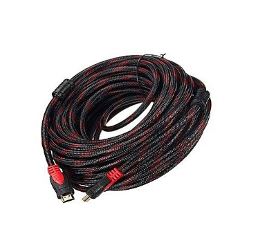 Cable HDMI Mâle-Mâle 10m - Rouge/ Noir