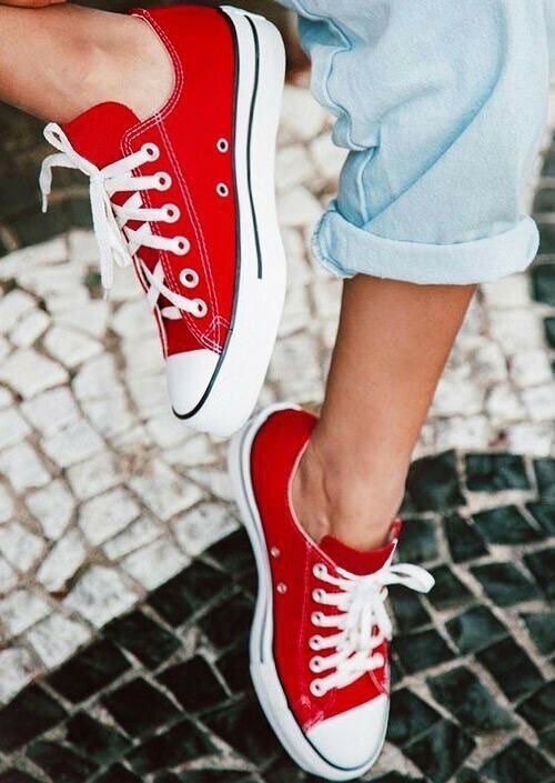 Baskets Rouges Casual Homme