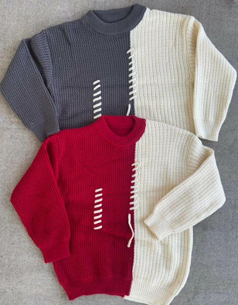 Pulls en laine patchwork