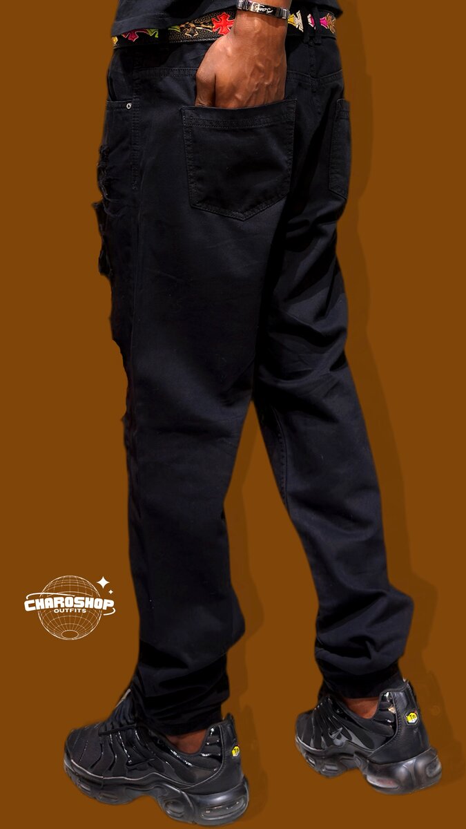 Jean noir déchiré homme