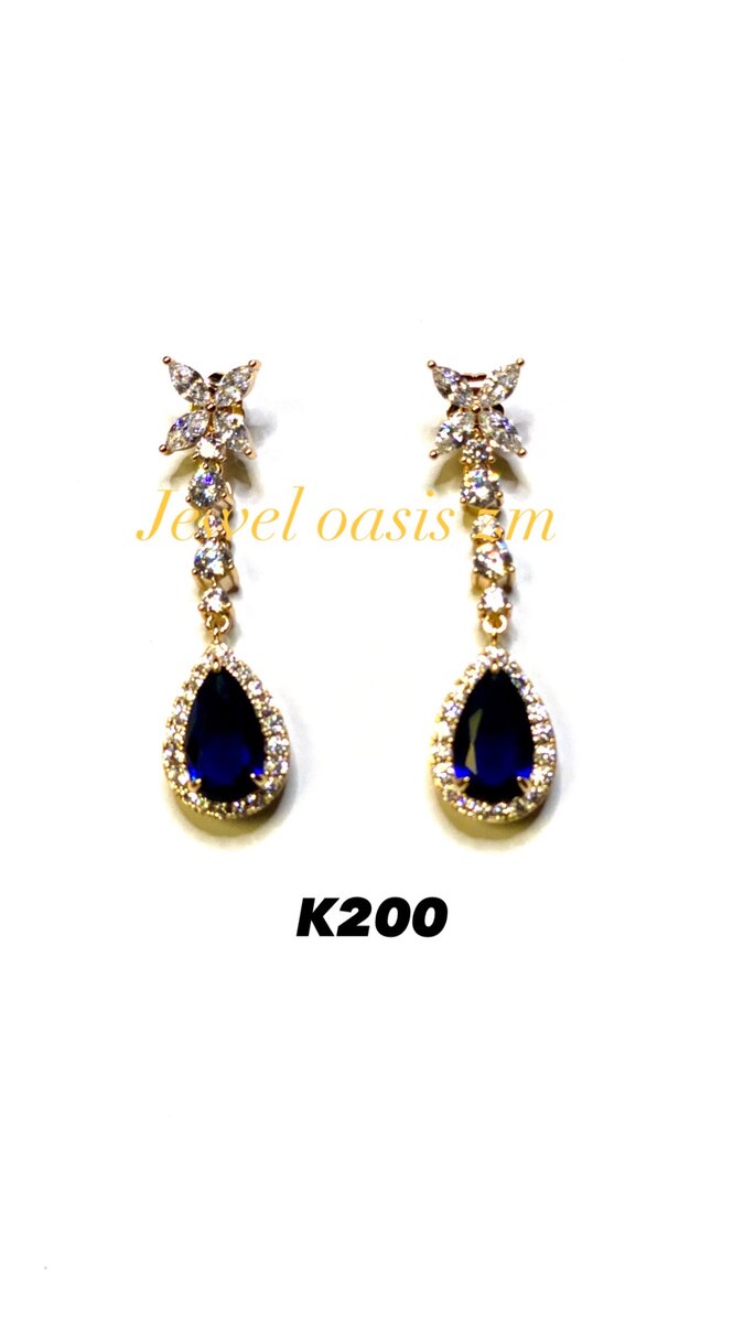 Blue diamond earrings