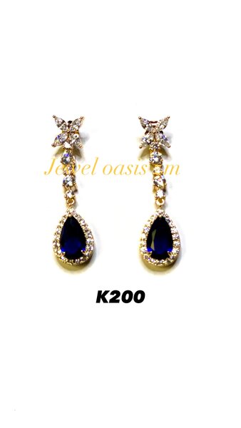 Blue diamond earrings