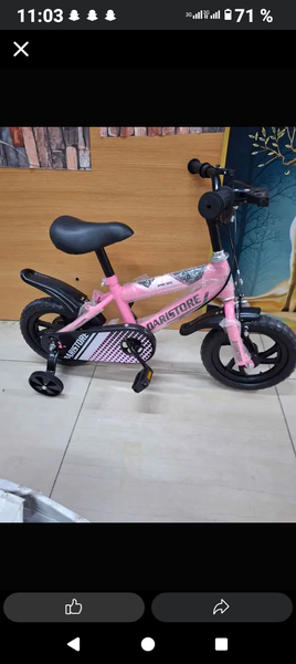 Vélo Enfant Rose avec Roulettes