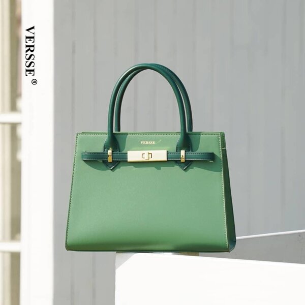 Sac à main en cuir vert