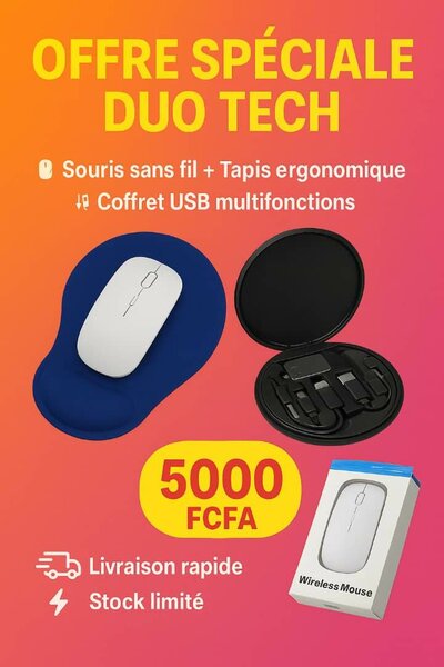 Souris sans fil RGB ergonomique