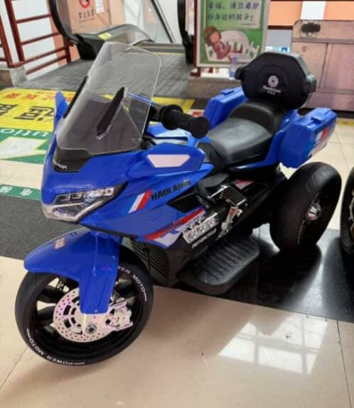 Moto électrique enfant bleue