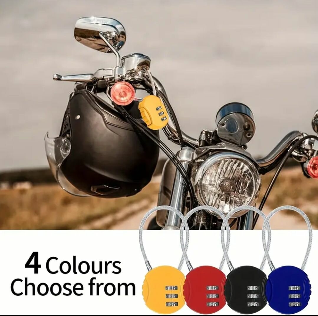 Cadenas à code antivol 4 couleurs