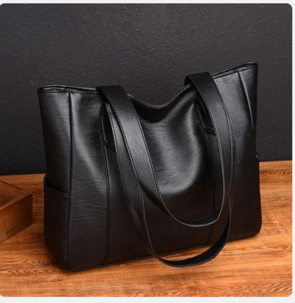 Grand Sac à Main Cuir Noir