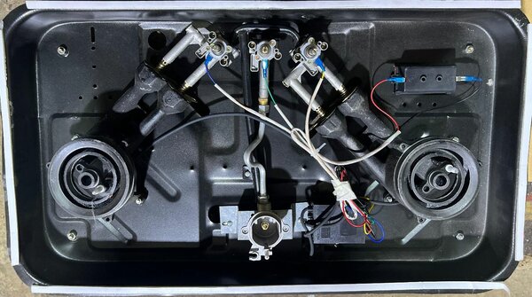 Kitchen gas auto glass top hob 3 burner