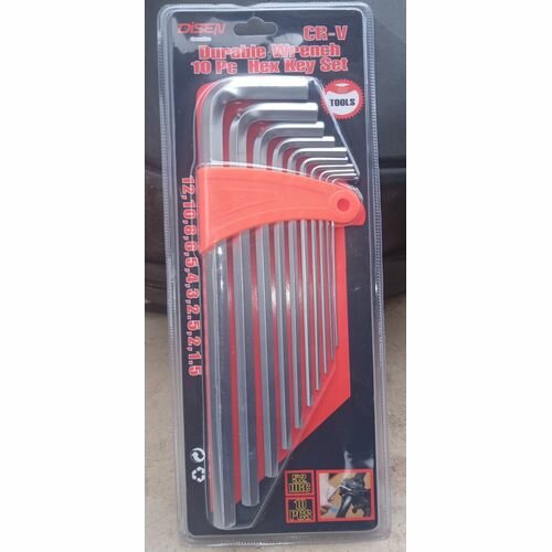 Clés Allen - 10Pièce - Rouge/argent