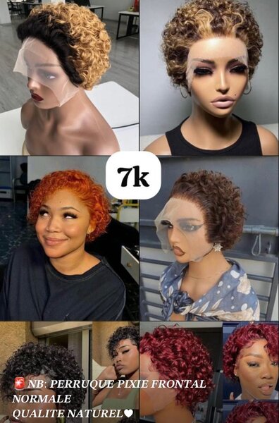 Perruque Pixie Frontal Naturelle