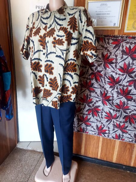 Jean shirt and Chitenge shirt