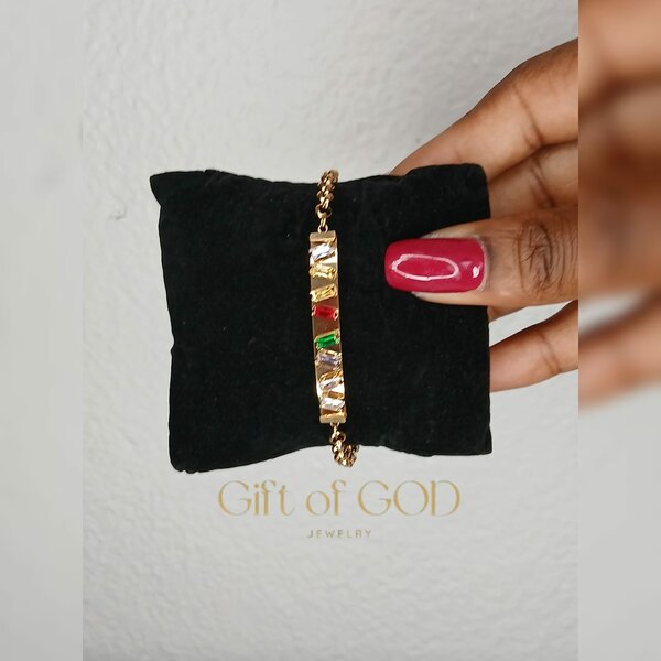 Bracelet doré multicolore