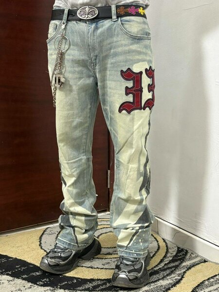 Jeans décontractés patchs