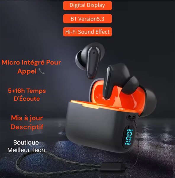 Écouteur Bluetooth F09 Bonne Bass - Contrôle Tactile