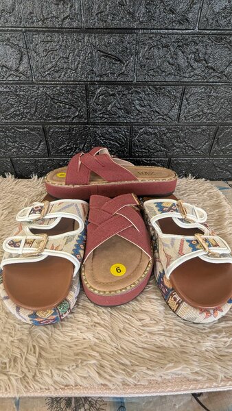 Sandales compensées ethniques femme