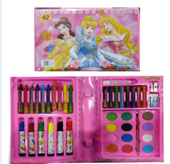 42 PCS Multi Coloring Kit/Set With Button Box -BCK