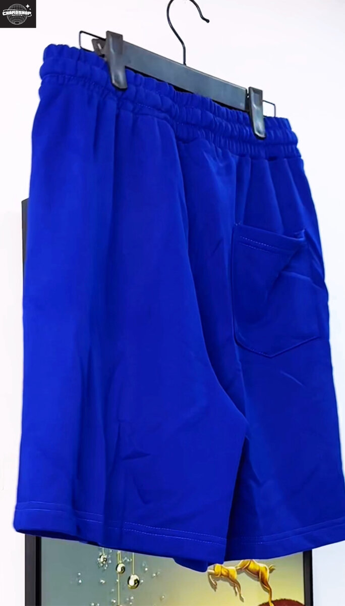 Short bleu casual homme