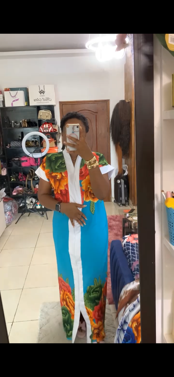 Robe longue à motifs colorés