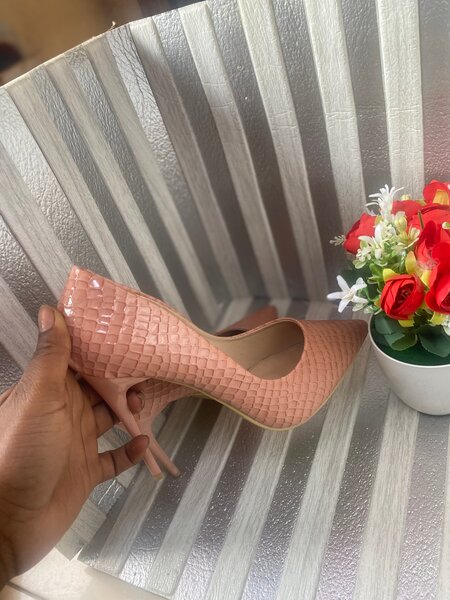 Escarpins rose texturés