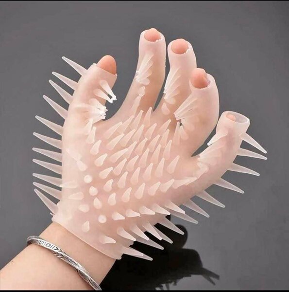 Gant en silicone pour massage